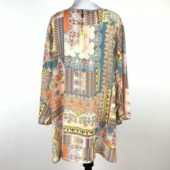 New Melissa page top sz 2X geometric tunic beach - Picture 5 of 10